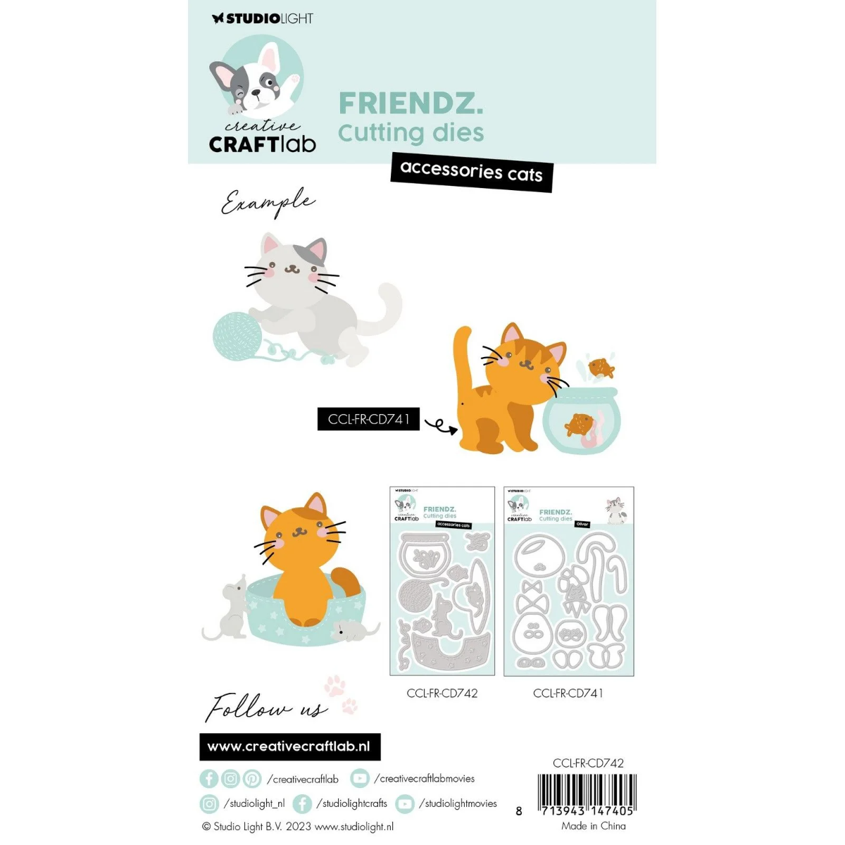 Creative Craftlab • Friendz Cutting Die Accessories Cats - CD742*