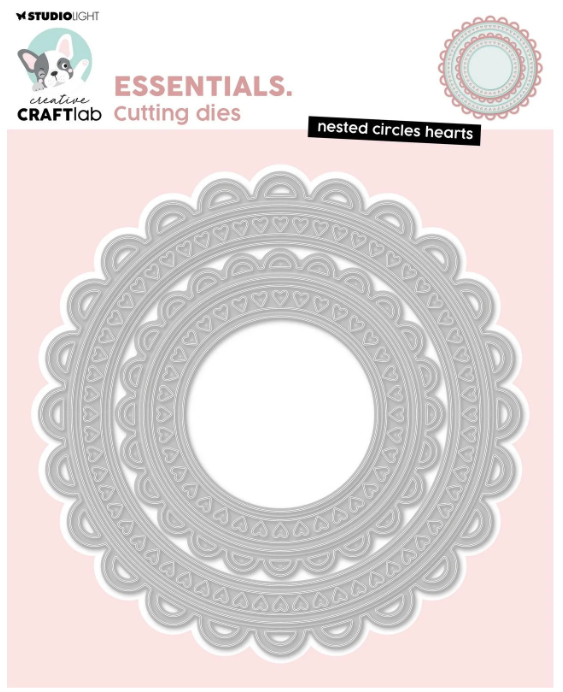 Creative Craftlab • Essentials Cutting Die Nested Circles Hearts (CCL-ES-CD1007) *