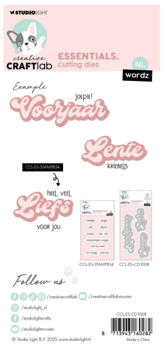 Creative Craftlab • Essentials Cutting Die Wordz Lente (CCL-ES-CD1008) *