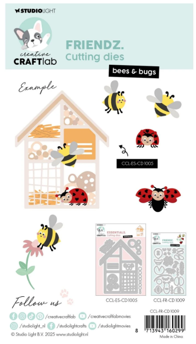 Creative Craftlab • Friendz Cutting Die Bees & Bugs (CCL-FR-CD1009) *