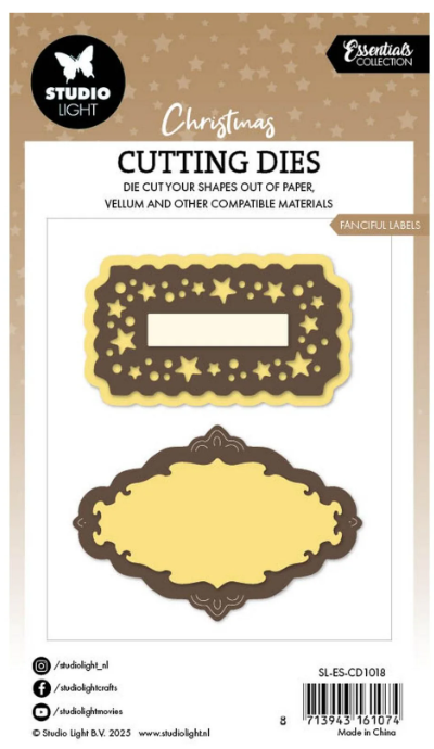 Studio Light • Essentials Cutting Die Fanciful Labels (SL-ES-CD1018) *