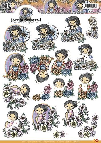 3D Knipvel - Yvonne Creations - Geishas