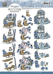 3D Knipvel - Yvonne Creations - Playful winter - Cozy winter