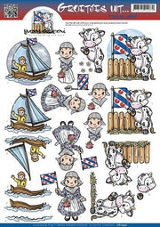 3D Knipvel - Yvonne Creations - Groetjes uit Friesland