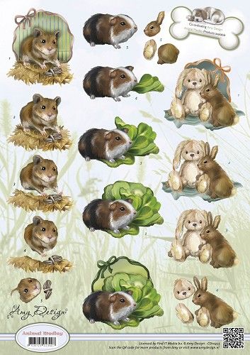 3D Knipvel - Amy Design - Animal Medley - Rodents
