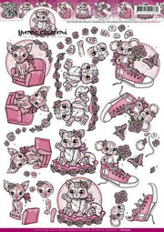 3D Knipvel - Yvonne Creations - Pink Creations / Creaties in roze