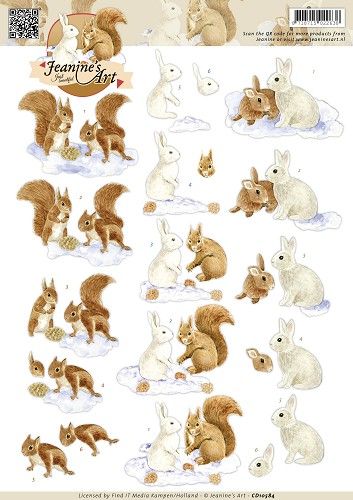 3D Knipvel - Jeanines Art  - Snow Animals