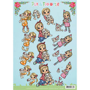 3D Knipvel - Yvonne Creations - Puk en Floortje