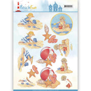3D Knipvel - Jeanine's Art - Beach Fun - Playing in the Sun