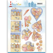 3D Knipvel - Jeanine's Art - Beach Fun - Seashells