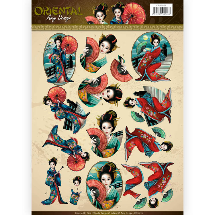 3D Knipvel - Amy Design - Oriental - Geishas