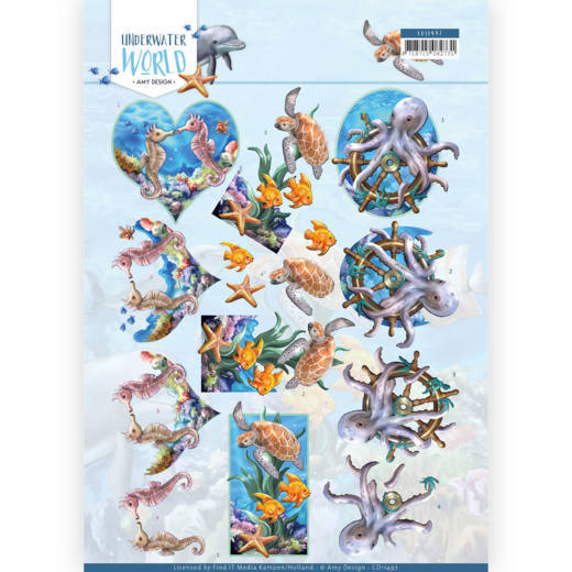 3D Knipvel - Amy Design - Underwater World - Sea Animals