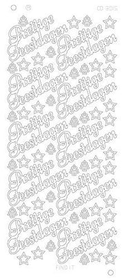 Prettige feestdagen groot - Zilver
