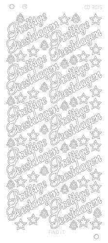 Prettige feestdagen groot - Zilver