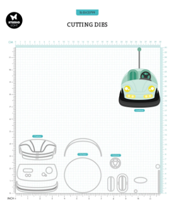 Studio Light • Sweet Stories Cutting Die Bumper Car - CD799*