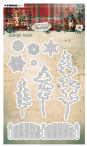 Studio Light • Festive Nostalgia Cutting Die Winter Trees - CD905*