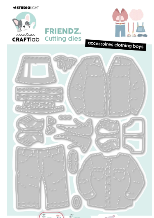 Creative Craftlab • Friendz Cutting Die Accessoires Clothing Boys - CD911*