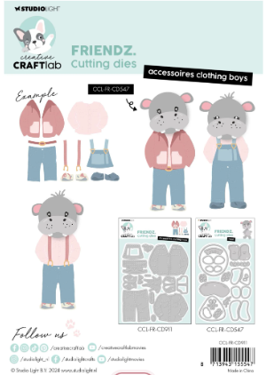 Creative Craftlab • Friendz Cutting Die Accessoires Clothing Boys - CD911*