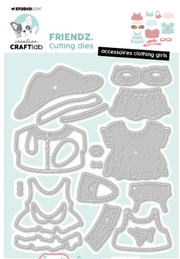 Creative Craftlab • Friendz Cutting Die Accessoires Clothing Girls - CD912*