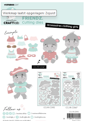 Creative Craftlab • Friendz Cutting Die Accessoires Clothing Girls - CD912*