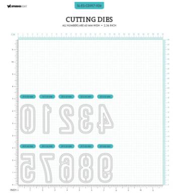 Studio Light • Essentials Cutting Die Number 6 - CD923*