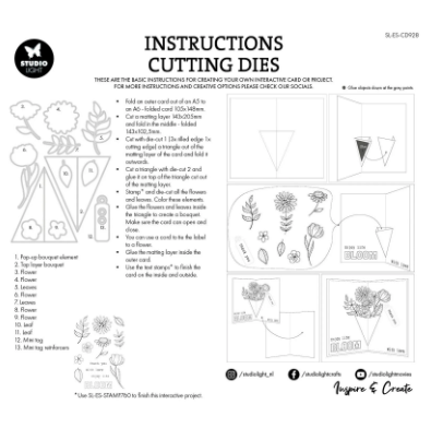 Studio Light • Essentials Cutting Die Bouquet pop-up - CD928*