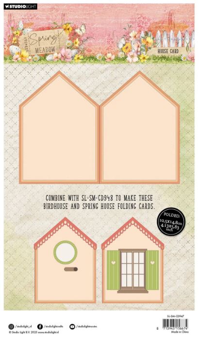 Studio Light • Spring Meadow Cutting Die House card (SL-SM-CD947) *