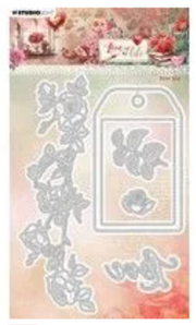 Studio Light • Love of My Life Cutting Die Rose Tag - CD951*