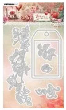 Studio Light • Love of My Life Cutting Die Rose Tag - CD951*