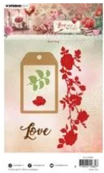 Studio Light • Love of My Life Cutting Die Rose Tag - CD951*