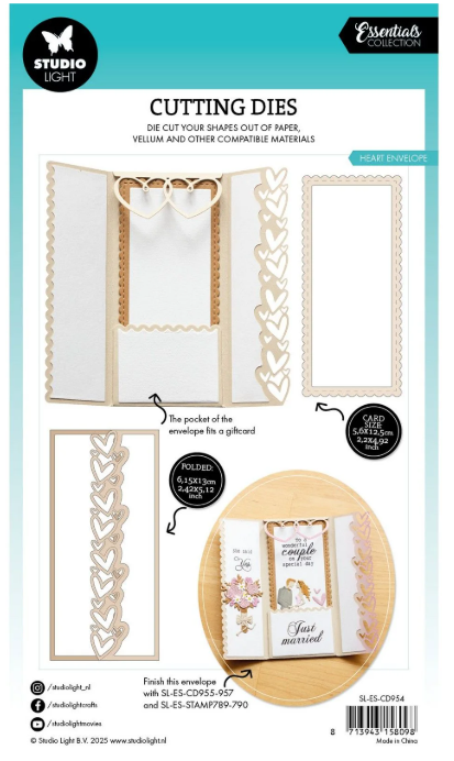 Studio Light • Essentials Cutting Die Heart Envelope (SL-ES-CD954) *