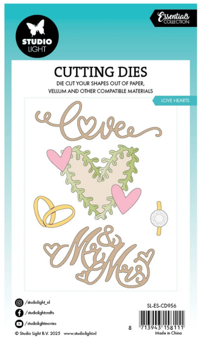 Studio Light • Essentials Cutting Die Love Hearts (SL-ES-CD956) *