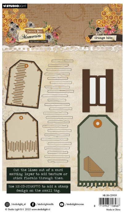 Sweet Bee Memories Cutting Dies Grunge Bits (HE-SB-CD959) *
