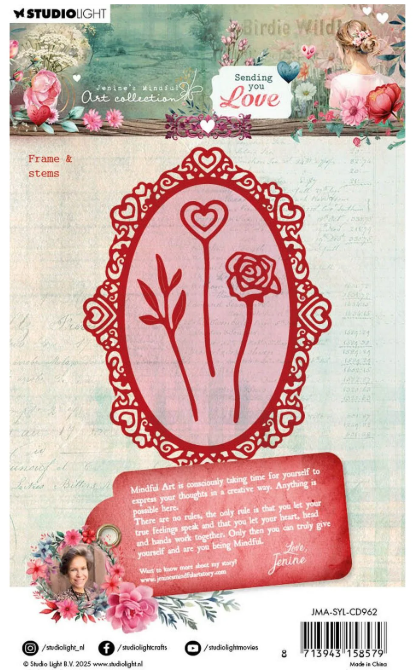 Studio Light • Jenine's Mindful Art Cutting Die Sending You Love Frame & Stems (JMA-SYL-CD962) *