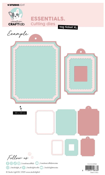 Creative Craftlab • Essentials Cutting Die Tag Ticket XL (CCL-ES-CD965) *