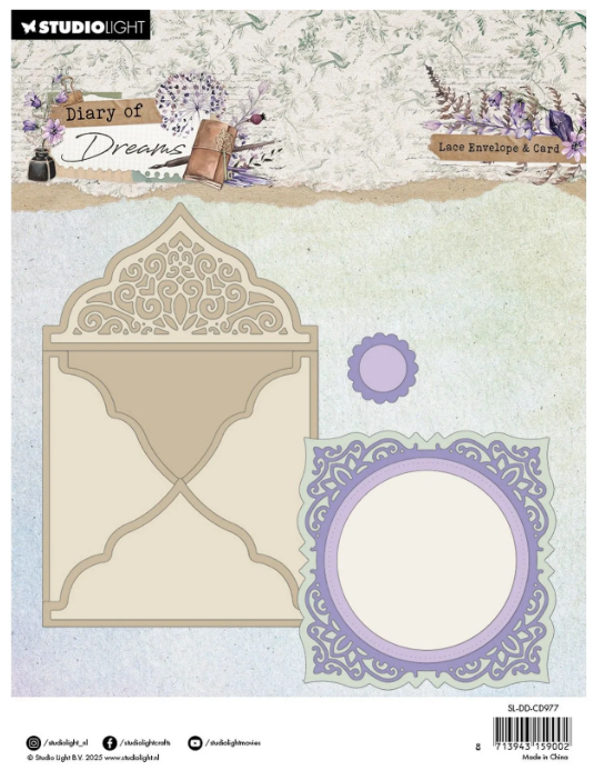 Studio Light • Diary Of Dreams Cutting Die Lace Envelope (SL-DED-CD977) *