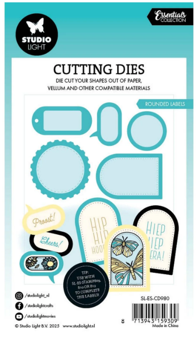 Studio Light • Essentials Cutting Die Rounded Labels (SL-ES-CD980) *