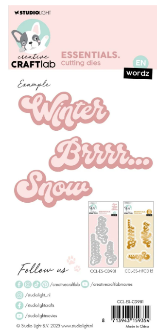 Creative Craftlab • Essentials Cutting Die Wordz Winter (CCL-ES-CD981) *