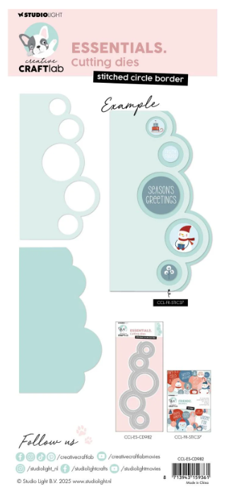 Creative Craftlab • Essentials Cutting Die Stitched Circle Border (CCL-ES-CD982) *