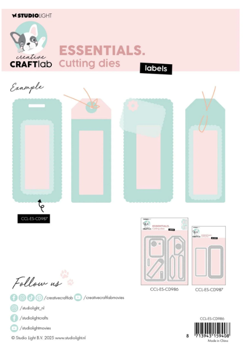 Creative Craftlab • Essentials Cutting Die Labels (CCL-ES-CD986) *