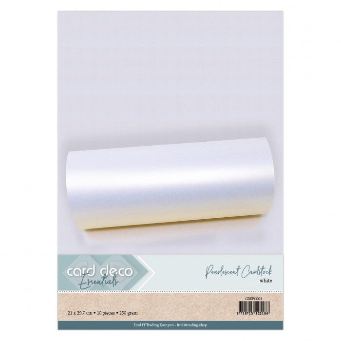 Card Deco Essentials Pearlescent Cardstock White (CDEPC001)