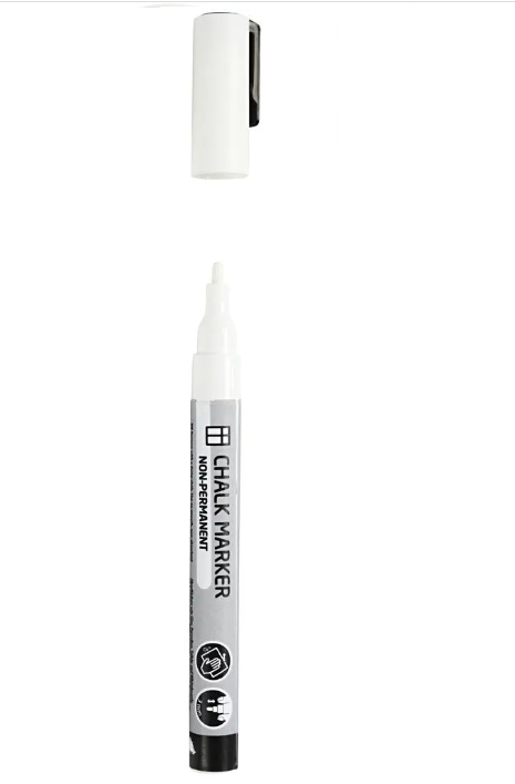 Chalk markers lijndikte 3mm wit (37388-3)