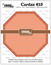 Crealies • Cardzz Dubbele Kaart Achthoek (CLCZ615) *
