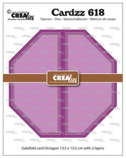 Crealies • Cardzz Gatefold Card Achthoek (CLCZ618) *