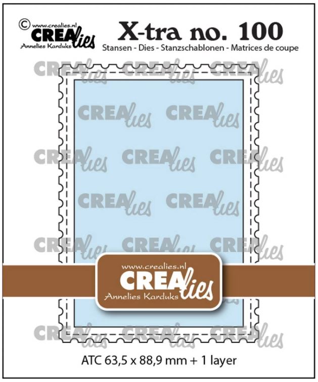 Crealies • Snijmal Atc Met Postzegelrand (CLXTRA100) *