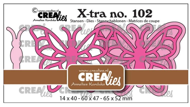 Crealies • Snijmal Vlinder B Extra Groot (CLXTRA102) *