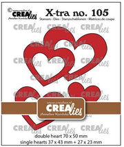Crealies • X-Tra Snijmallen Verweven Harten (CLXTRA105) *