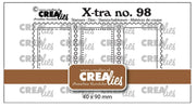 Crealies • Xtra 3 Postzegels Op Een Rij Verticaal (CLXTRA98) *