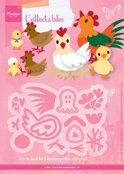 Marianne Design -  Collectables - Eline`s kippen familie (COL1429)*