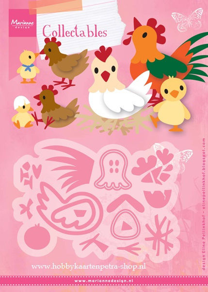 Marianne Design -  Collectables - Eline`s kippen familie (COL1429)*